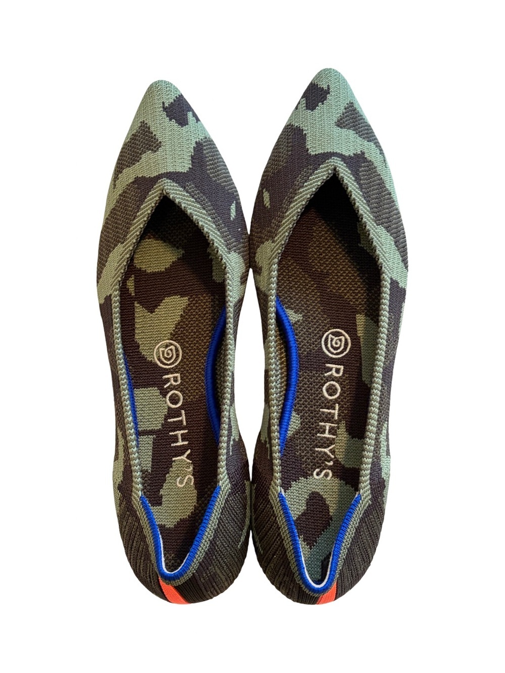 Rothy’s NIB The Point Flats Camouflage Women’s Size 9 - Picture 2 of 7